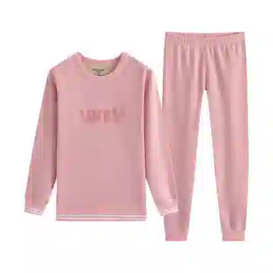 贴身领域 加绒加厚可爱青少年甜美亲肤舒适秋衣秋裤防寒冬季保暖套装 女款