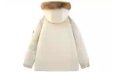 雅鹿 复古工装大口袋设计户外纯色山系立体字母户外可拆卸毛领连帽派克服宽松休闲加厚内里石墨烯保暖中长款羽绒服 男女同款