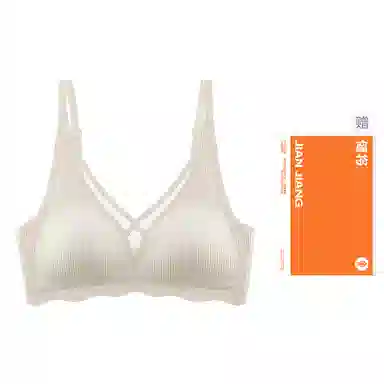 健将 无痕轻薄显小上托提拉收副乳法式三角杯网纱文胸 女款 礼袋装