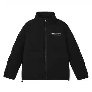 大卫贝肯 美式高街复古经典潮流字母印花纯色休闲面包服加厚保暖立领外套棉服 男女同款