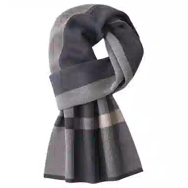 红豆 保暖加厚时尚百搭针织 羊毛 围巾 男款