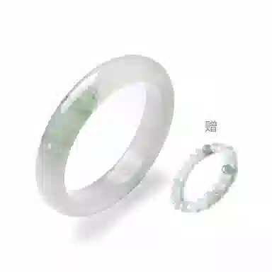 【玉手镯送人】 吉瑶 青山黛翠玉 贵妃平安镯 天然飘花 雪翠 新中式经典国风 汉服旗袍玉镯女生 清冷优雅 高级感  天山翠 手镯 女款