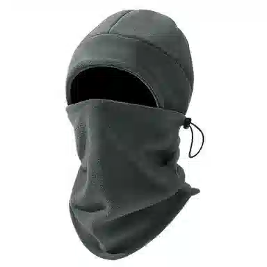 浪莎 户外骑车两件套保暖防寒加绒加厚纯色定制 聚酯纤维 套头帽 男款