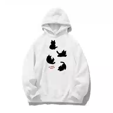 莫代尔 舒适亲肤潮流卡通时尚印花简约休闲连帽长袖可外穿打底衣 男女同款