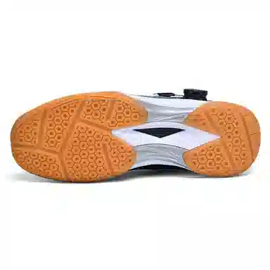 琳峰 超纤皮 专业 训练舒适时尚 防滑耐磨包裹性减震 中帮 羽毛球鞋 男女同款 黑色