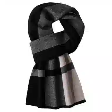 红豆 保暖加厚时尚百搭针织 羊毛 围巾 男款