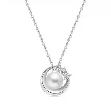 幸囍礼 星月环珠 璀璨闪耀星芒晨曦之光 莹润饱满细腻精致轻奢配饰 淡水珍珠 项链 男女同款情侣款
