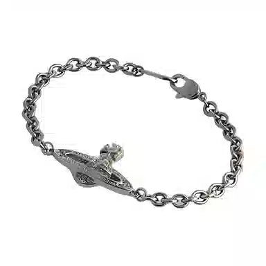 Vivienne Westwood Mini Bas Relief Chain Bracelet Gunmetal