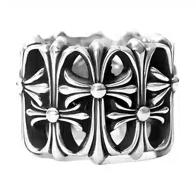 Chrome Hearts Cross Ring Silver