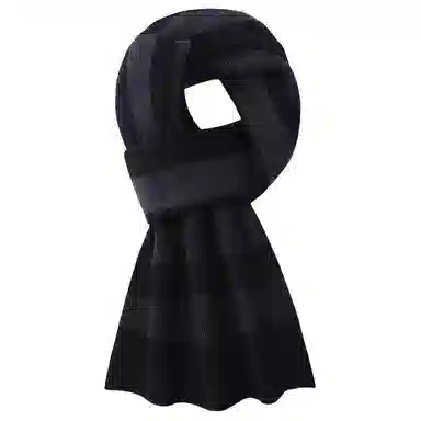 红豆 保暖加厚经典英伦格 羊毛 绒线围巾 男款