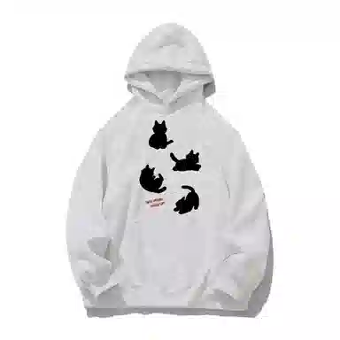 莫代尔 舒适亲肤潮流卡通时尚印花简约休闲连帽长袖可外穿打底衣 男女同款