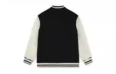 乔丹  拼色字母单排扣舒适透气百搭休闲棒球服 男女同款 黑色/奶油白