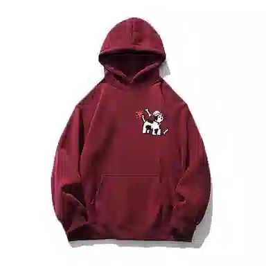 莫代尔 舒适亲肤卡通潮流时尚印花休闲连帽长袖可外穿打底衣 男女同款