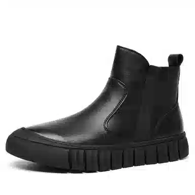 罗蒙 牛剖层革 百搭时尚 短靴 男款