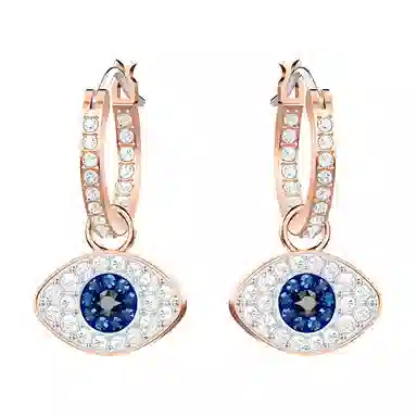 Swarovski Symbolic Evil Eye Rose Gold Earrings