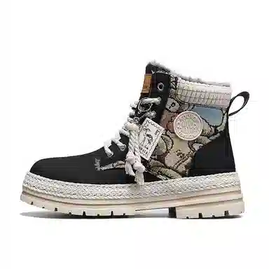 CAHHRRN PU Warm Short Martin Boots Men