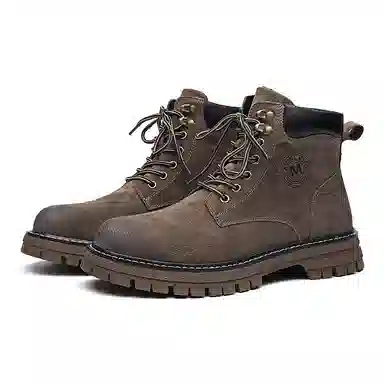 猪皮 加绒保暖舒适潮流百搭户外美式高街风格 马丁靴 男款