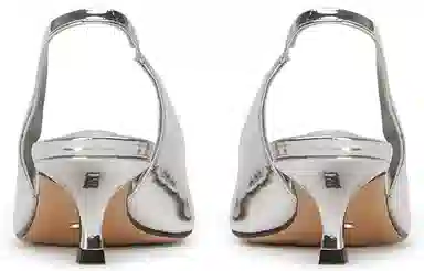 Tony Bianco PU Slingback 4.5cm Silver Shine