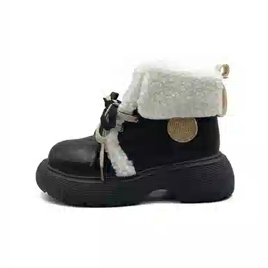 超纤皮 保暖耐磨减震增高防滑 时尚加绒厚底甜美可爱又百搭 短筒 雪地靴 女款