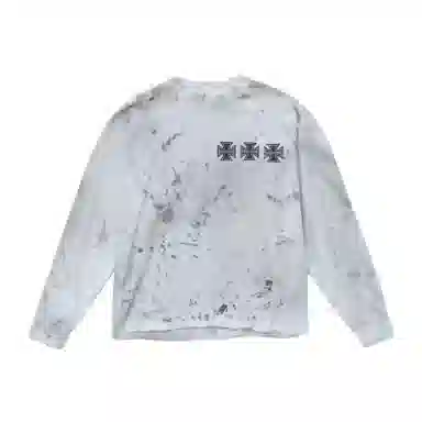 SSSAINT LOUIS Black Diamond Cross Badge Sweatshirt White