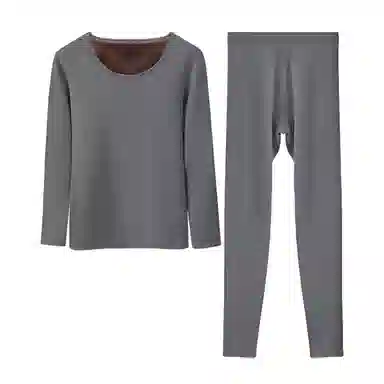 欧迪芬 加绒亲肤舒适蚕丝防寒保暖套装 女款