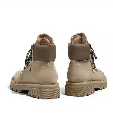 BEIDOUNIAO Leather Yellow Boots