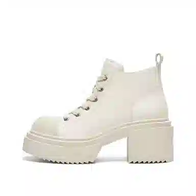 CHERYKALLY Thick Sole Ankle Boots 7.5cm