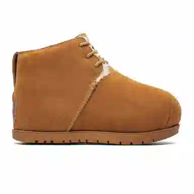 牛反绒 保暖减震防滑 加绒加厚丑萌圆头 短筒 雪地靴 男女同款