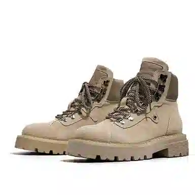 BEIDOUNIAO Leather Yellow Boots