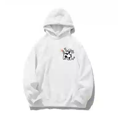 莫代尔 舒适亲肤卡通潮流时尚印花休闲连帽长袖可外穿打底衣 男女同款