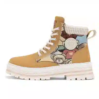 CAHHRRN PU Warm Short Martin Boots Men