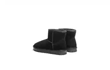 森达 牛剖层革 耐磨 舒适绒毛户外休闲通勤百搭 短筒 雪地靴 男款