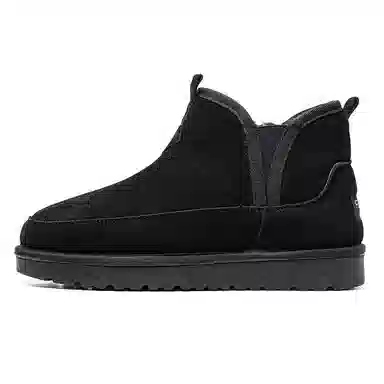 威世米邦 牛反绒 保暖防滑 户外加绒加厚 短筒 雪地靴 男款