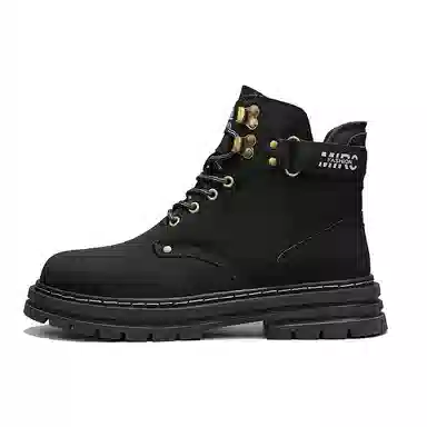 季公羊 牛剖层革 百搭通勤潮流 短筒 马丁靴 男女同款