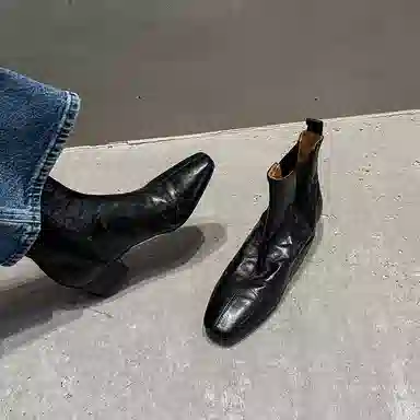 羊皮 法式简约时尚潮流气质 短靴 女款