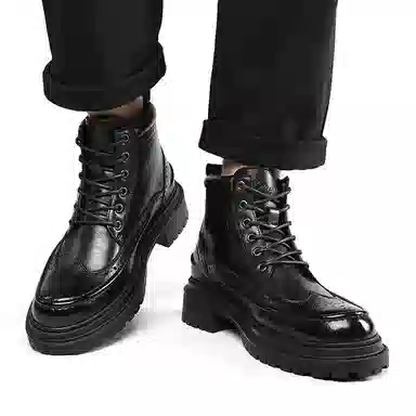 Playboy Brogue Leather Boots