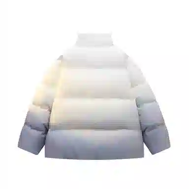 鸭鸭 云朵泡芙美式复古简约高街纯色基础宽松休闲低饱和多巴胺面包棉服保暖加厚百搭立领羽绒服 女款