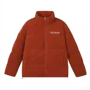 大卫贝肯 美式高街复古经典潮流字母印花纯色休闲面包服加厚保暖立领外套棉服 男女同款