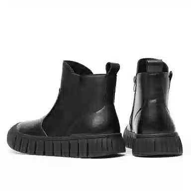 罗蒙 牛剖层革 百搭时尚 短靴 男款