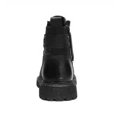 袋鼠头 牛剖层革 时尚百搭日常 短靴 男女同款 黑色