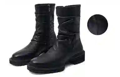 STOOSHE Ruched Series Ankle Boots