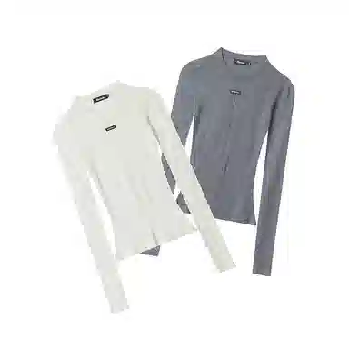 水中花 纯色修身套头打底针织衫 女款