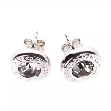 COACH Open Stone Earrings Silver
