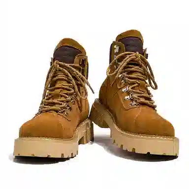 BEIDOUNIAO Leather Yellow Boots