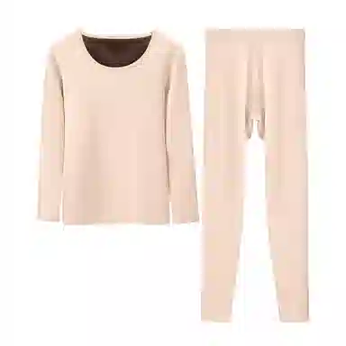 欧迪芬 加绒亲肤舒适蚕丝防寒保暖套装 女款