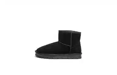 森达 牛剖层革 耐磨 舒适绒毛户外休闲通勤百搭 短筒 雪地靴 男款