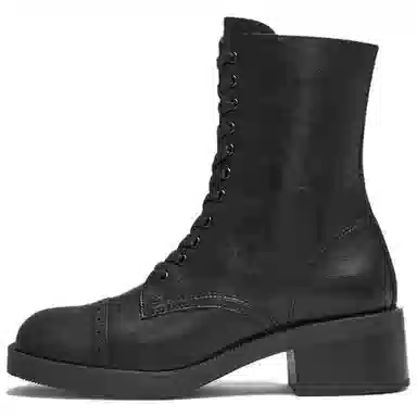 他她 时尚潮流休闲百搭 马丁靴 女款 黑色