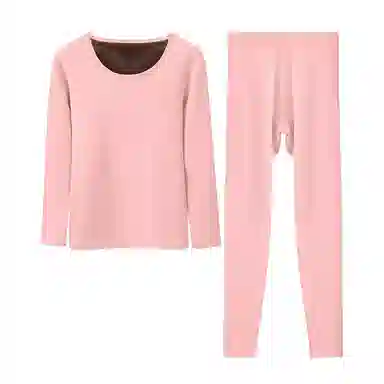 欧迪芬 加绒亲肤舒适蚕丝防寒保暖套装 女款