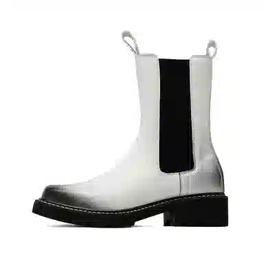 卡奇奥蒂 超纤皮 英伦时尚 高筒 切尔西靴 男款