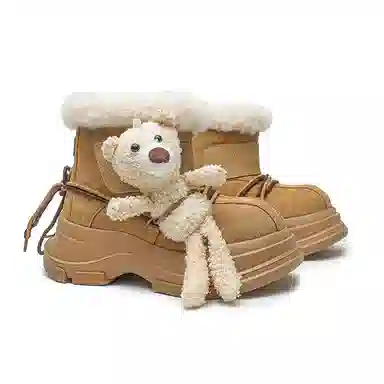 铭意途 牛反绒 保暖 简约耐看日常百搭 短筒 雪地靴 男女同款